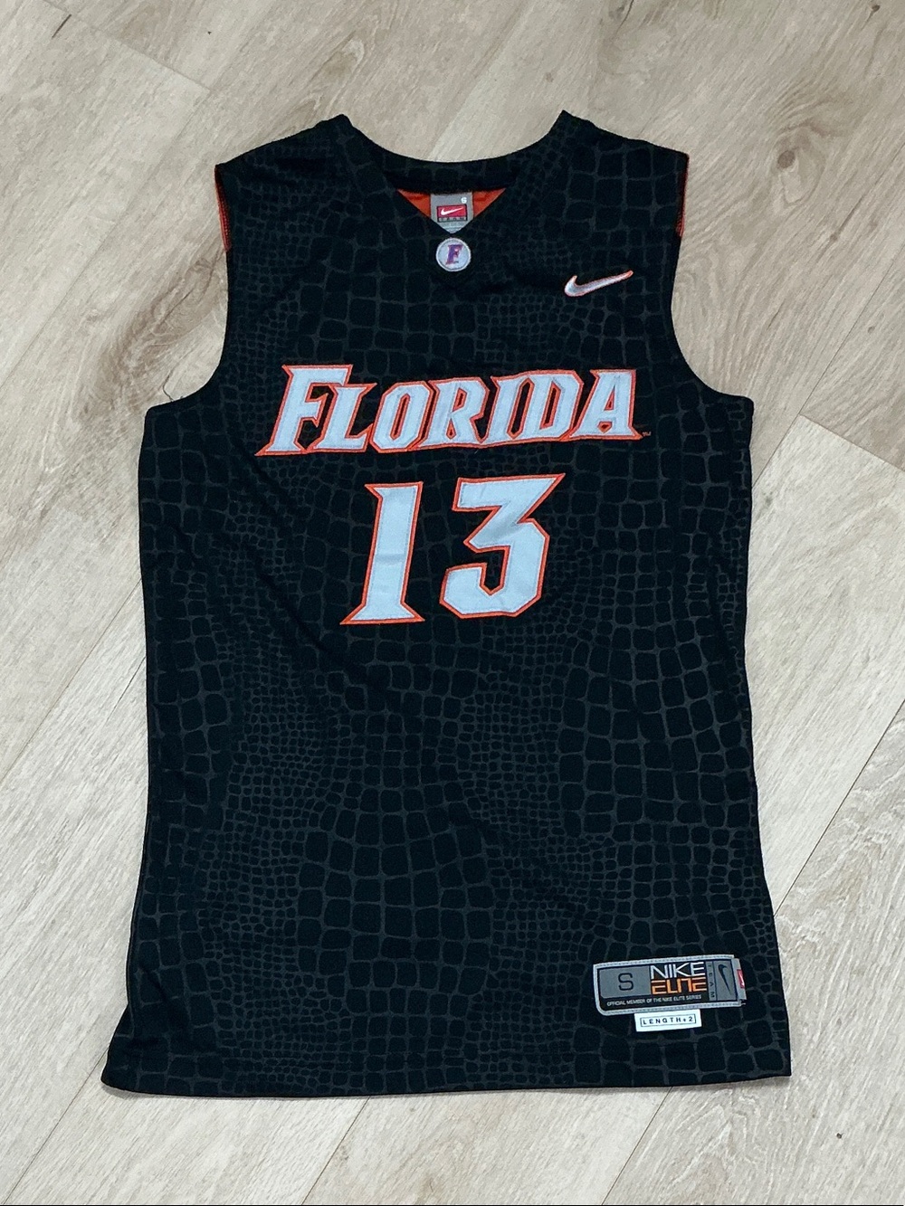 Nike Black and Orange Florida Basketball Jersey #13